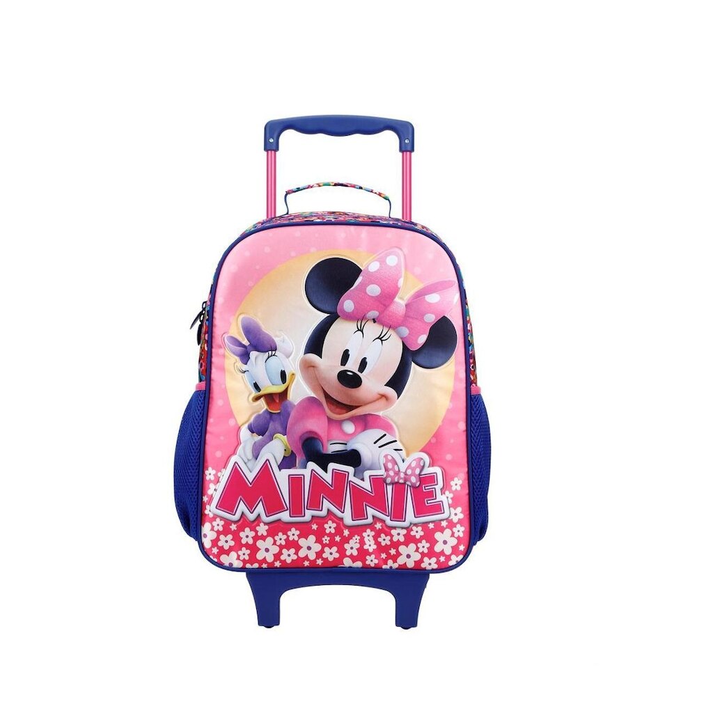 Mochila Com Rodinhas com alça nas costas infantil Escolar Minnie Disney
