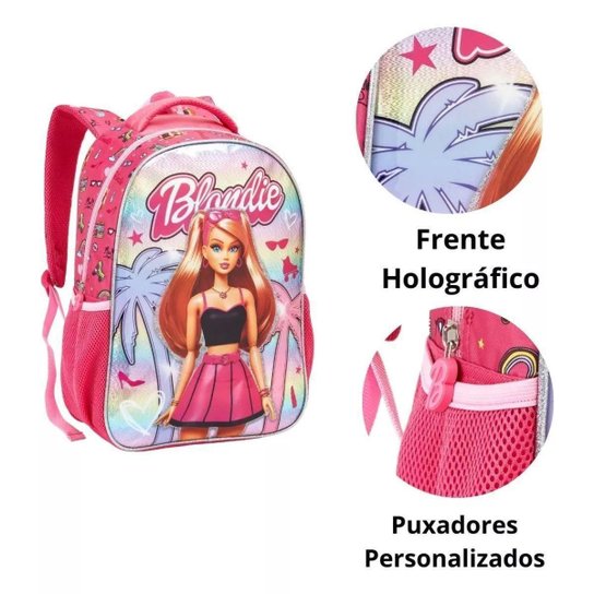 Mochila Costas Barbie Princess Blondie Escolar Seanite