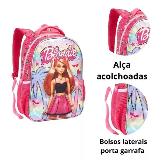 Mochila Costas Barbie Princess Blondie Escolar Seanite