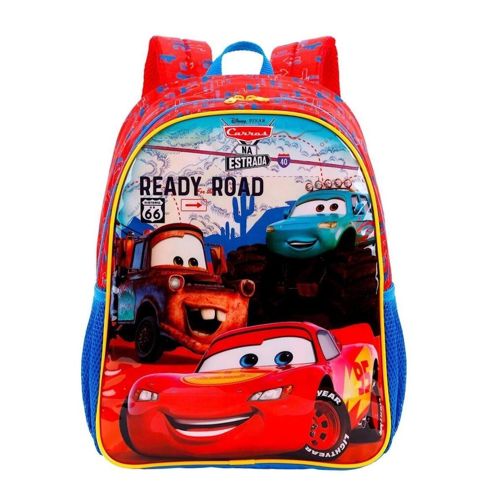 Mochila Costas Escolar Impermeável Infantil Carros Mc Queen
