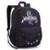 Mochila Costas Escolar Infantil com Corrente Wandinha - Preto