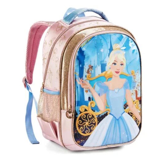 Mochila Costas Escolar Infantil Menina Creche Princesa DL1454