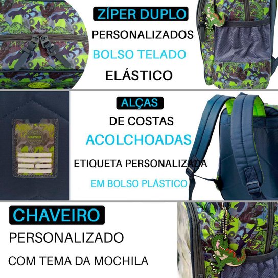MOCHILA COSTAS ESCOLAR INFANTIL UP4YOU – LUXCEL
