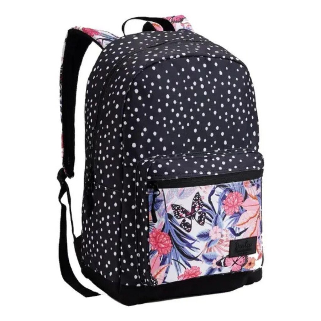 Mochila Costas Feminina Casual Escolar Juvenil Flores Denlex