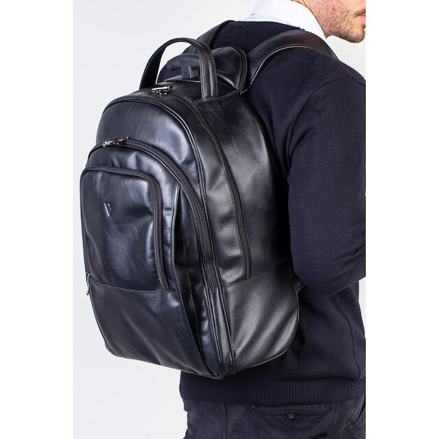 Mochila de carrinho em couro italiano Heitor