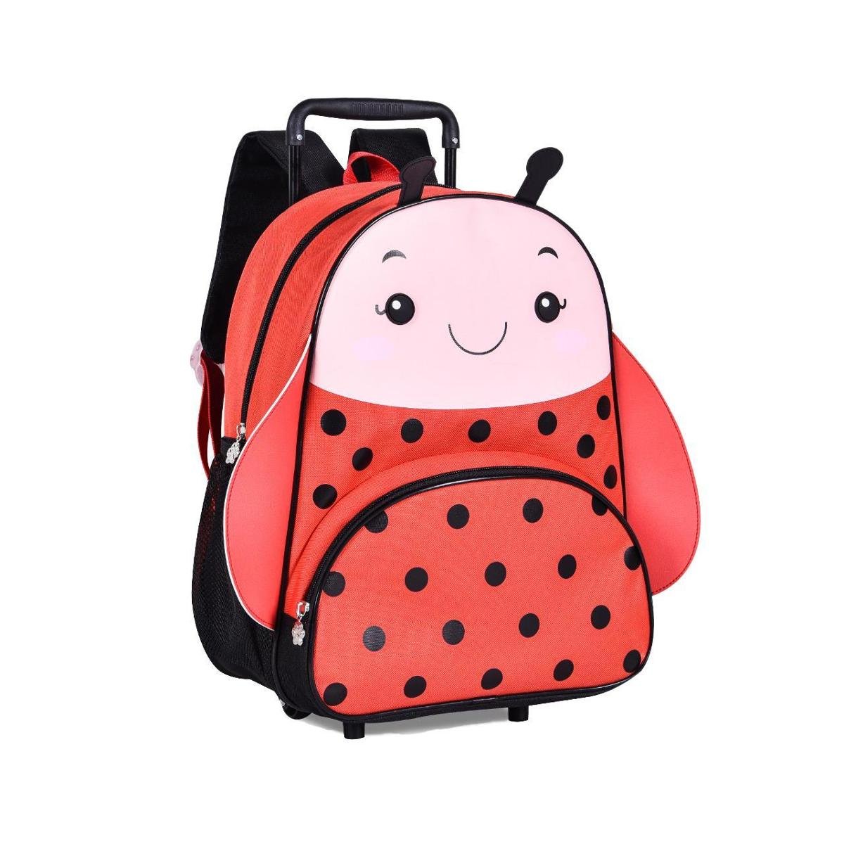 MOCHILA DE CARRINHO INFANTIL MENINAS BORBOLETA JOANINHA Menor preço em MOCHILA DE CARRINHO INFANTIL MENINAS BORBOLETA JOANINHA
