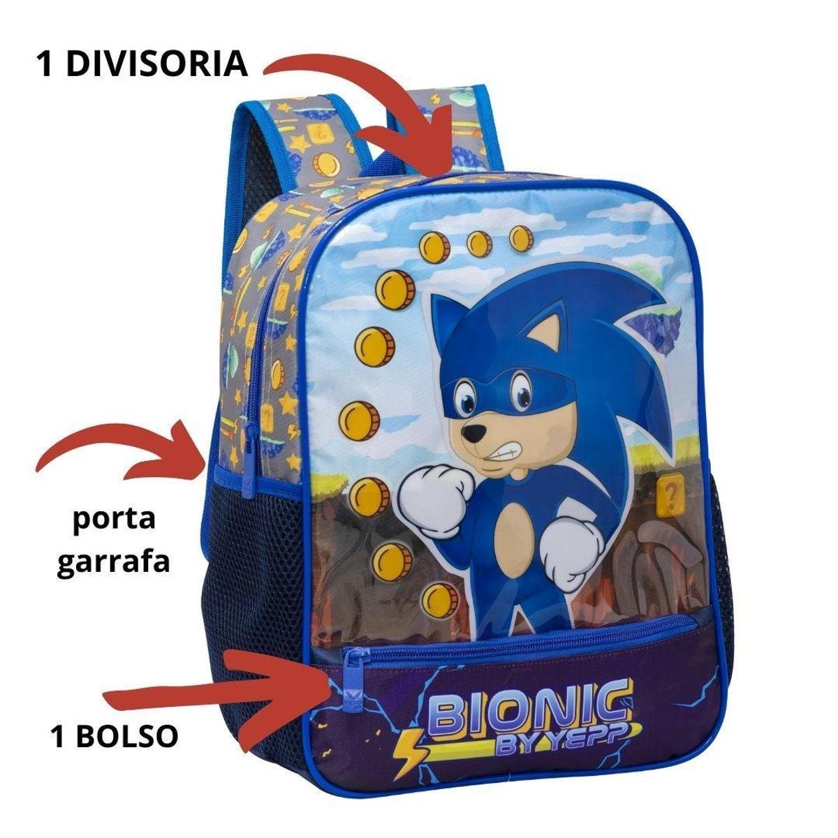 Mochila De Costas Escolar Infantil 16 Bionic Sonico Yepp | Zattini