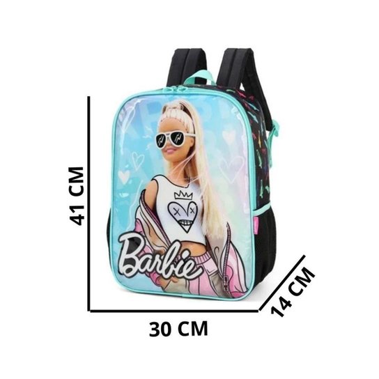 Mochila de Costas Escolar Infantil Juvenil Barbie