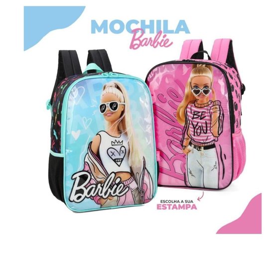 Mochila de Costas Escolar Infantil Juvenil Barbie