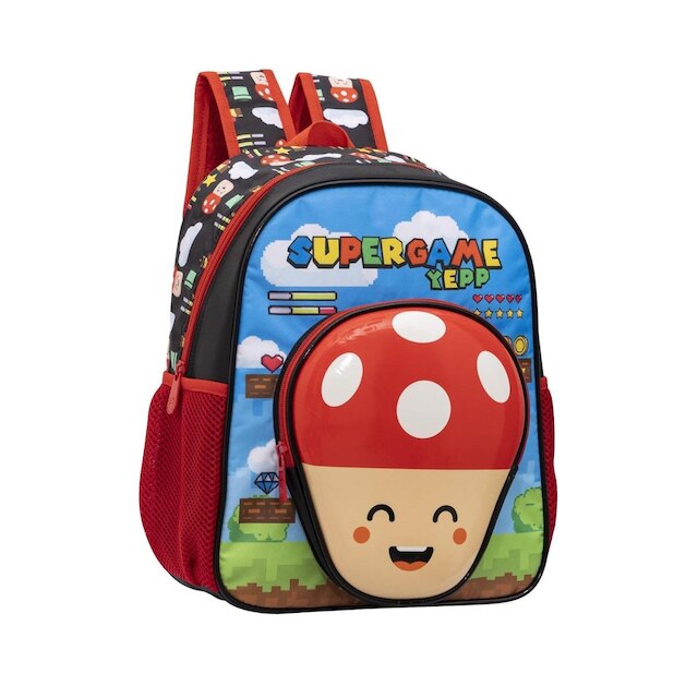 Mochila De Costas Escolar Infantil Mario Yepp Super Bros