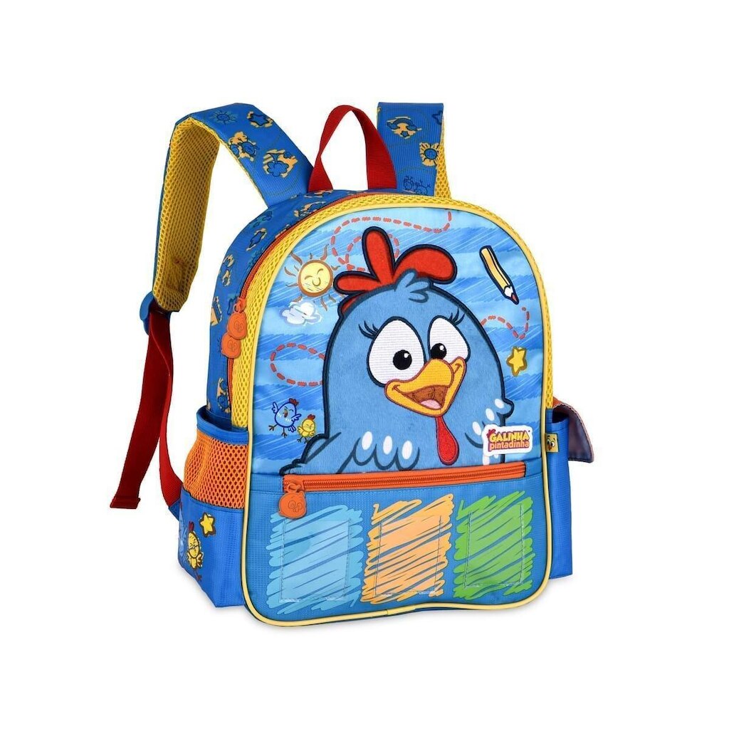 Mochila de Costas Galinha Pintadinha Bolsa Escolar Infantil