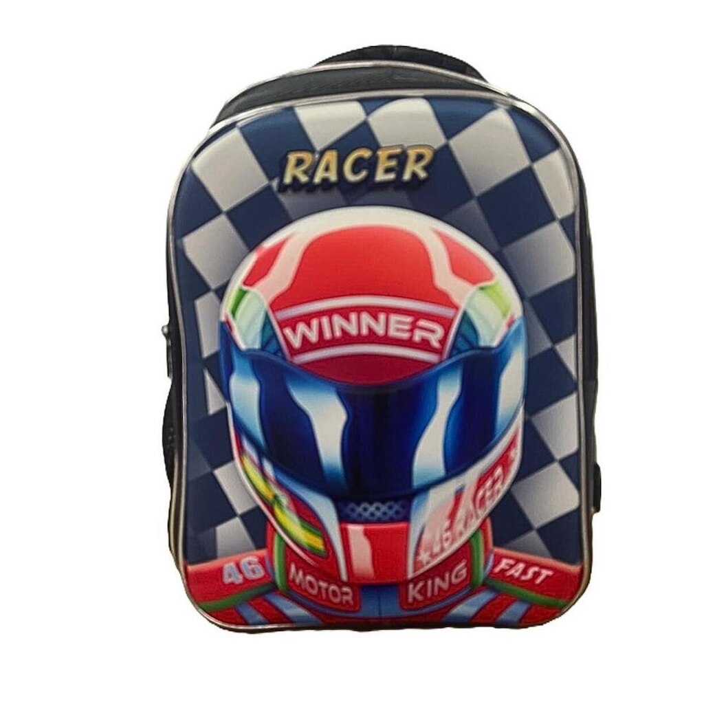 Mochila De Costas Infantil Criança Unissex Escolar Racer Winner