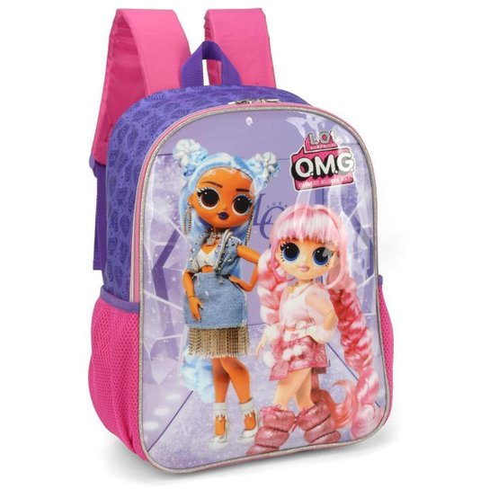Mochila de Costas Luxcel OMG Lol Roxo