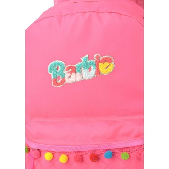 Mochila de Costas Oficial BARBIE Pink com Pompons
