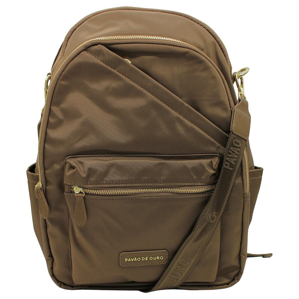 Mochila De Costas Pavão de Ouro Notebook Alça Removível Feminina