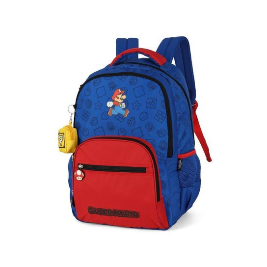 Mochila de Costas Super Mario Bros Com Porta Moedas Up4you