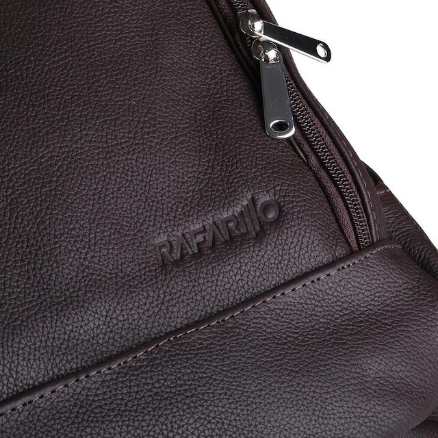 Mochila de Couro Executiva Impermeável Masculina Rafarillo