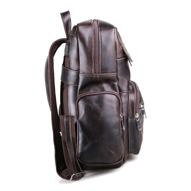 Mochila de Couro Executiva Impermeável Masculino Rafarillo