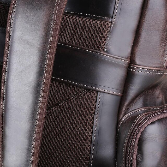 Mochila de Couro Executiva Impermeável Masculino Rafarillo