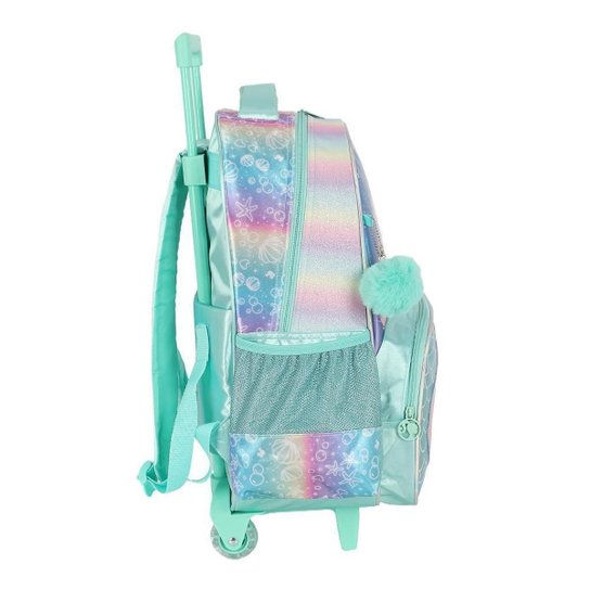 Mochila de Rodinhas Com Alça Luxcel Barbie Verde