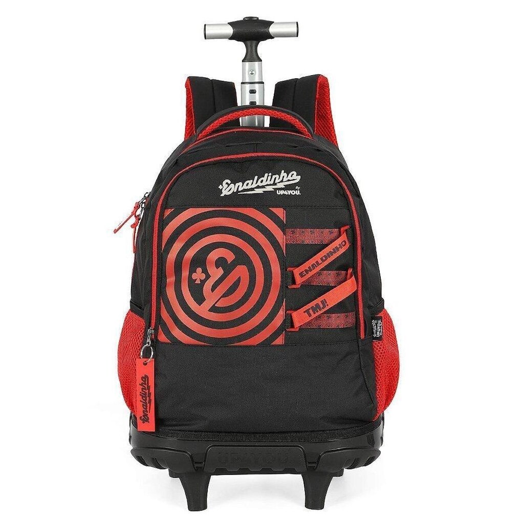 Mochila de Rodinhas Com Alça Luxcel By Enaldinho Vermelho