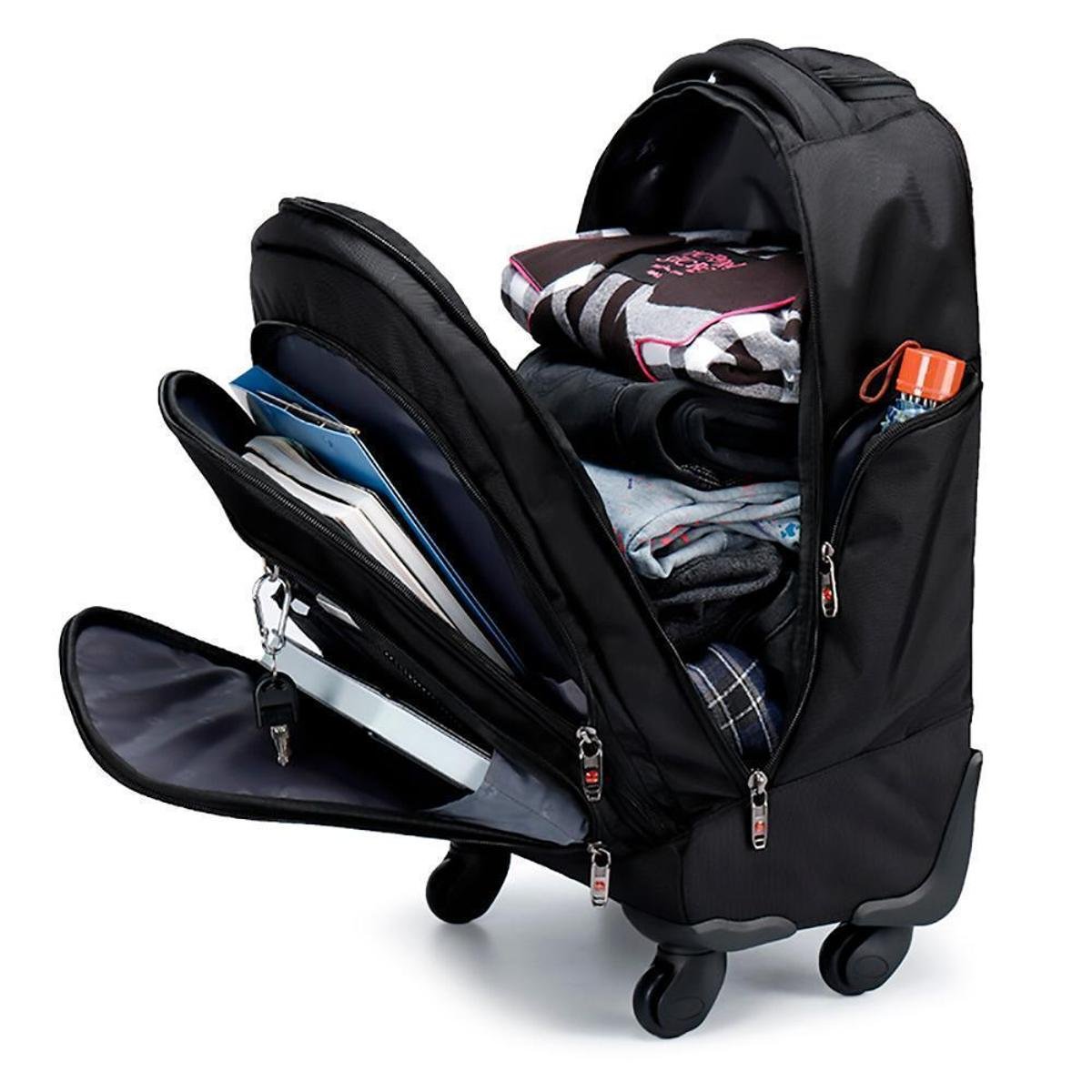 Mochila de Rodinhas Crossgear 360 Viagem Masculina - Preto | Zattini
