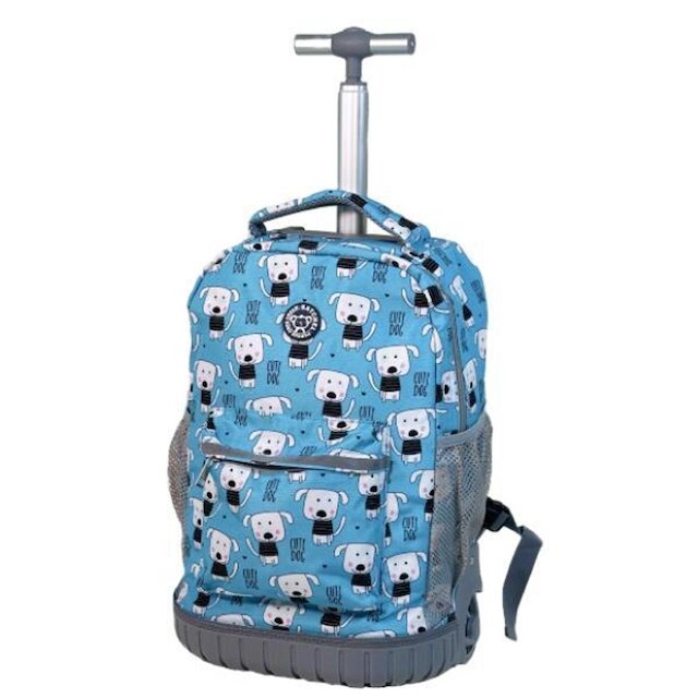 MOCHILA DE RODINHAS ESCOLAR INFANTIL COM ESTAMPAS