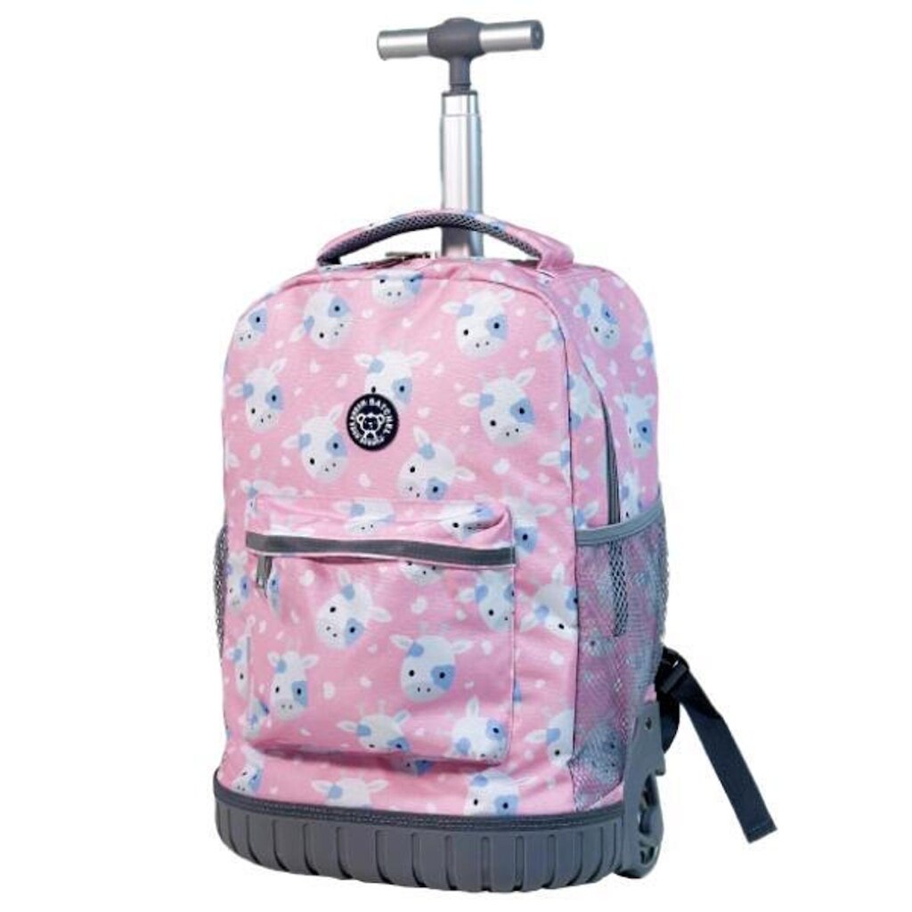 MOCHILA DE RODINHAS ESCOLAR INFANTIL COM ESTAMPAS