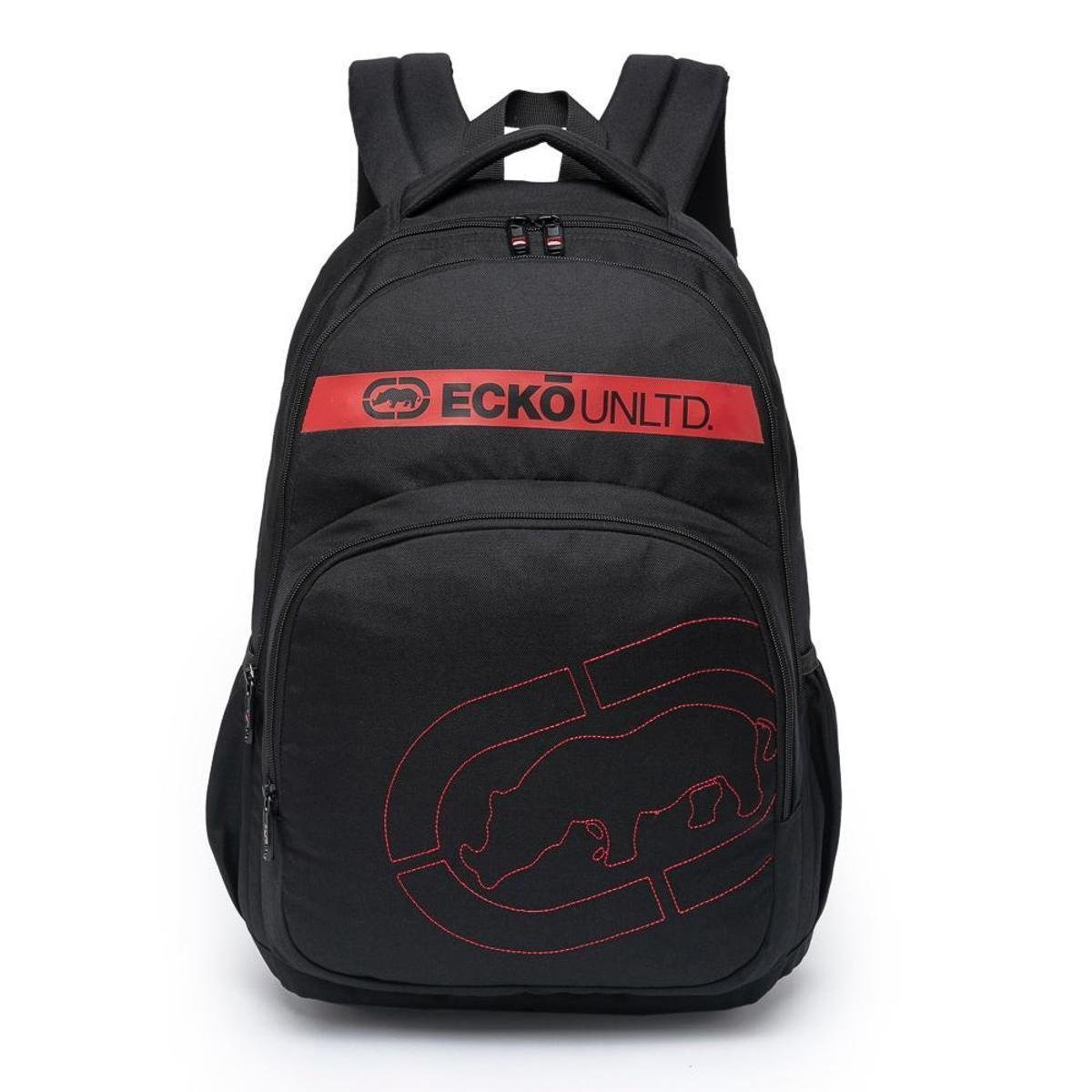 Mochila Ecko Masculina Bolsa Escolar Faculdade Trabalho Reforçada Espaçosa - Preto+Vermelho Menor preço em Mochila Ecko Masculina Bolsa Escolar Faculdade Trabalho Reforçada Espaçosa - Preto+Vermelho