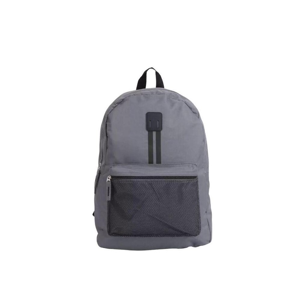 Mochila Escolar Clio Juvenil Backpack MF2180  - Cinza e Preto