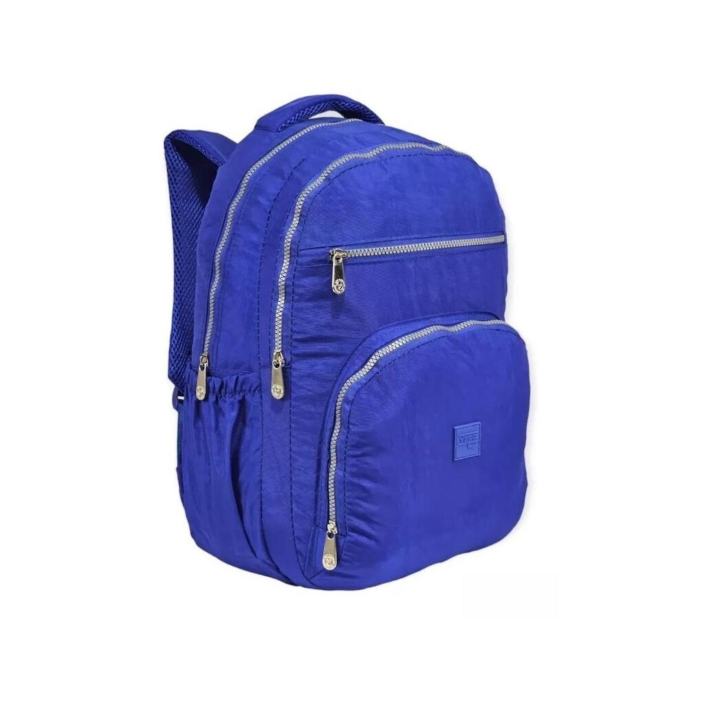 Mochila Escolar Grande Em Naylon Tactel Reforçada Crinkle
