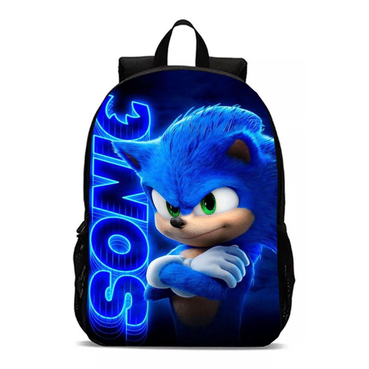 Mochila Escolar Infantil Meninos Super Sonic o Ouriço Azul Novidade Menor preço em Mochila Escolar Infantil Meninos Super Sonic o Ouriço Azul Novidade