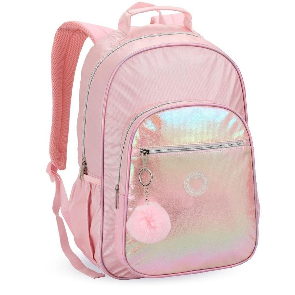 Mochila Escolar Juvenil Metalizado