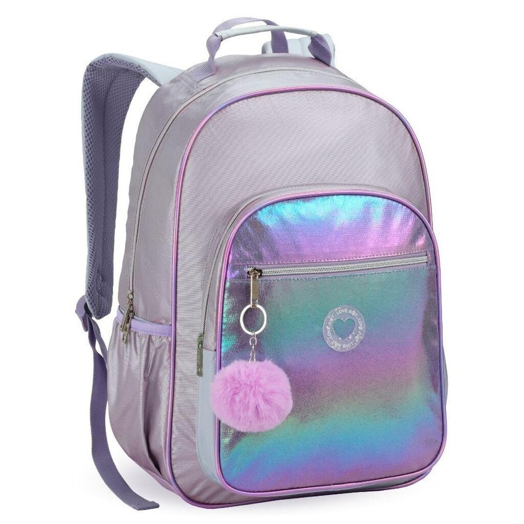 Mochila Escolar Juvenil Metalizado
