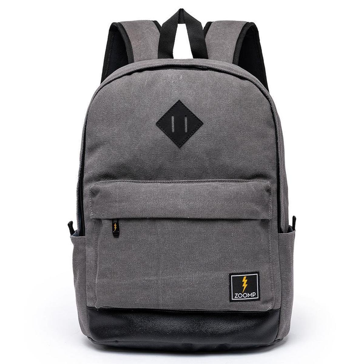 Mochila Escolar Juvenil Reforçada Masculina Zoomp Original - Chumbo Menor preço em Mochila Escolar Juvenil Reforçada Masculina Zoomp Original - Chumbo