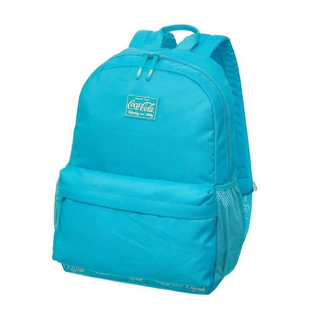 Mochila Escolar Notebook Costas Coca-Cola Flat Azul