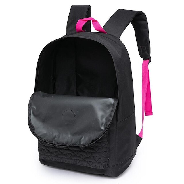 Mochila Espaçosa Escolar Matelassê Bolsa Reforçada Faculdade Trabalho Dia Dia