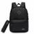 Mochila Espaçosa Faculdade Trabalho Resistente - Preto