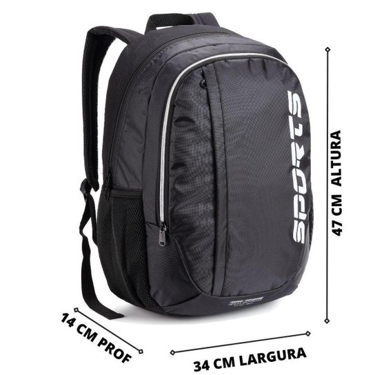 Mochila Esportiva Escolar Casual Básica Costas Resistente