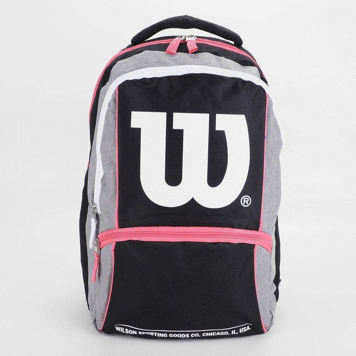 Mochila Esportiva Wilson - 25L - Preto+Rosa Menor preço em Mochila Esportiva Wilson - 25L - Preto+Rosa
