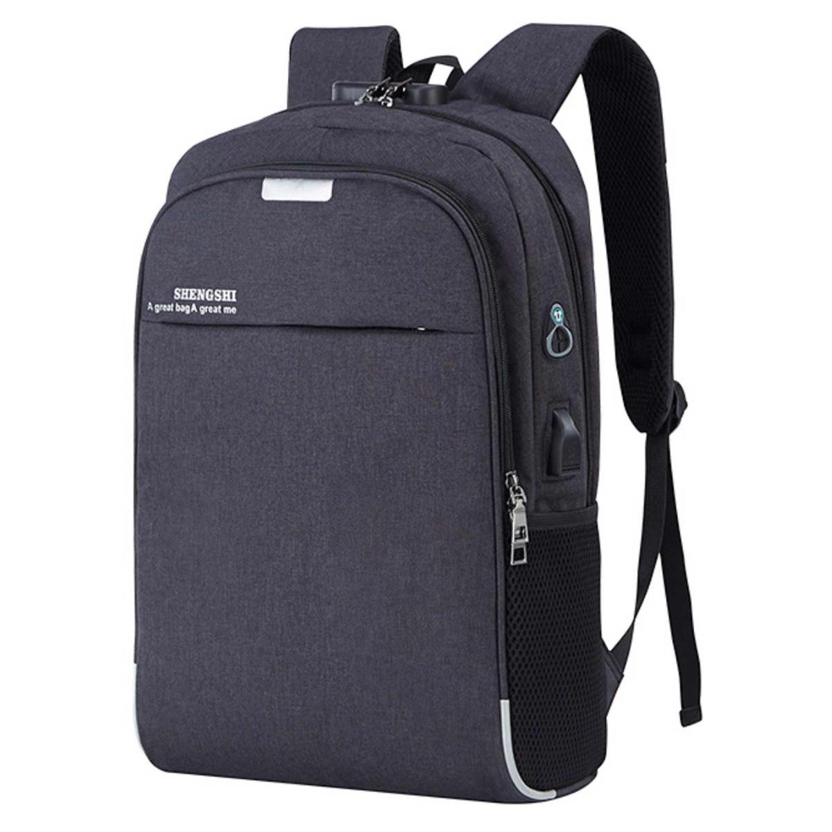 Mochila Executiva Antifurto com Cadeado 3 Segredos e Entrada USB - Preto Menor preço em Mochila Executiva Antifurto com Cadeado 3 Segredos e Entrada USB - Preto