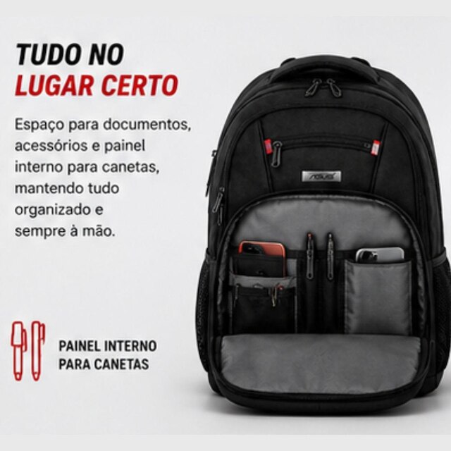Mochila Executiva Asus Clio Style Preta Notebook Tablet