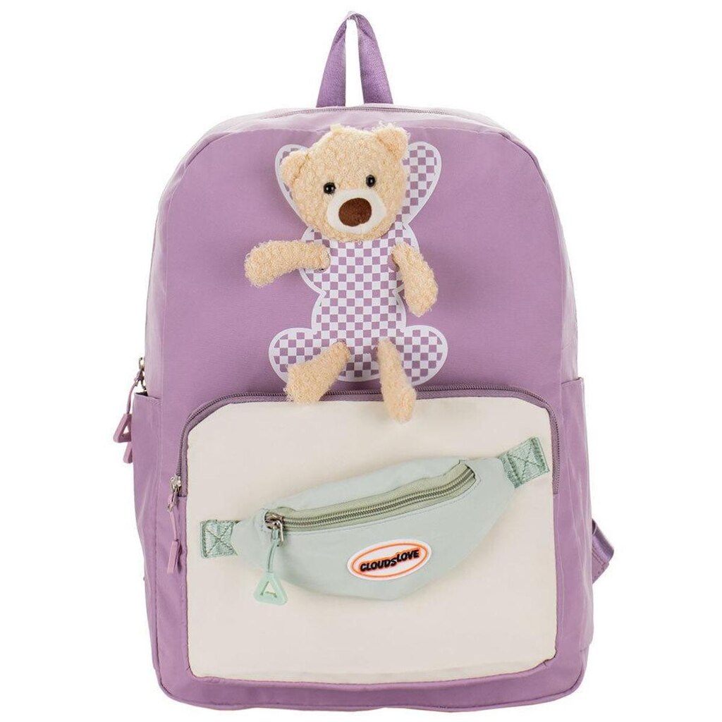 Mochila Feminina  Arara Dourada - Ry6679 - Lilás - U