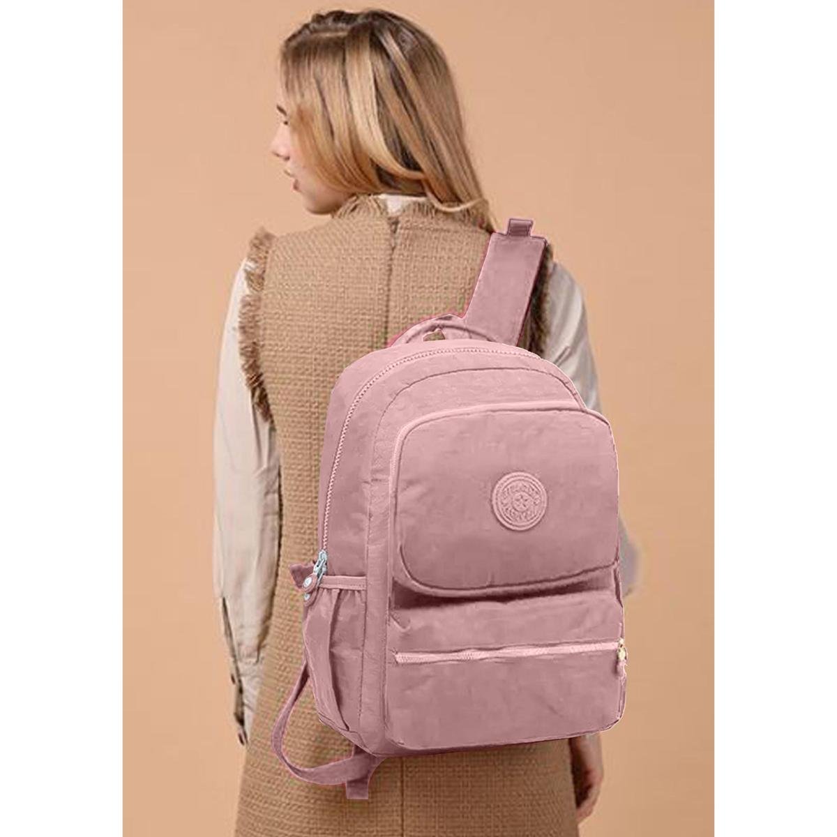 Mochila Feminina Notebook Faculdade Tactel Divisórias Bolsos Menor preço em Mochila Feminina Notebook Faculdade Tactel Divisórias Bolsos