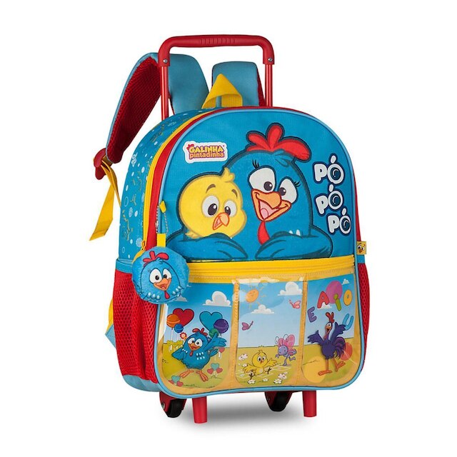 Mochila Galinha Pintadinha Kit Bolsa Escolar com Lancheira