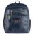 Mochila grande feminina de couro croco Montanna - Azul