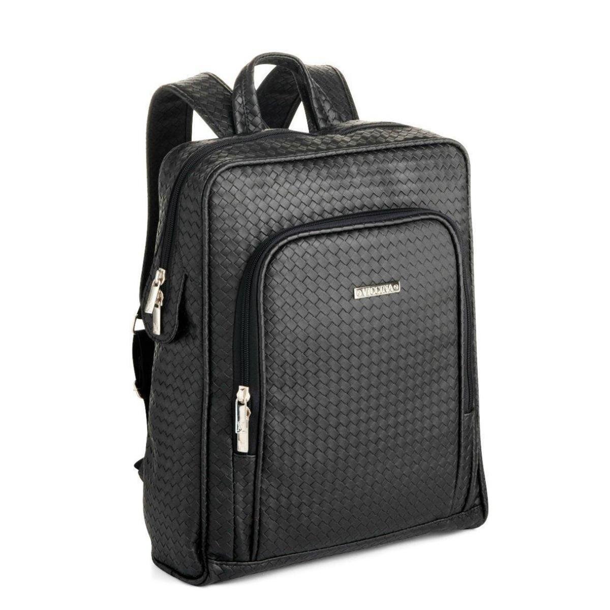 Mochila Gretta Para Notebook 15.6 Em Tressê Feminina Viccina - Preto Menor preço em Mochila Gretta Para Notebook 15.6 Em Tressê Feminina Viccina - Preto