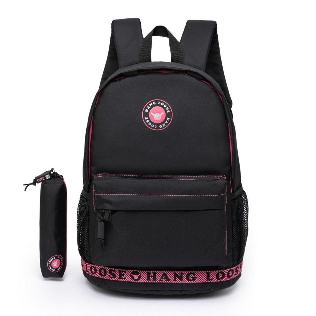 Mochila Hang Loose Estojo Executivo Escolar Trabalho Feminino 19 Litros Menor preço em Mochila Hang Loose Estojo Executivo Escolar Trabalho Feminino 19 Litros