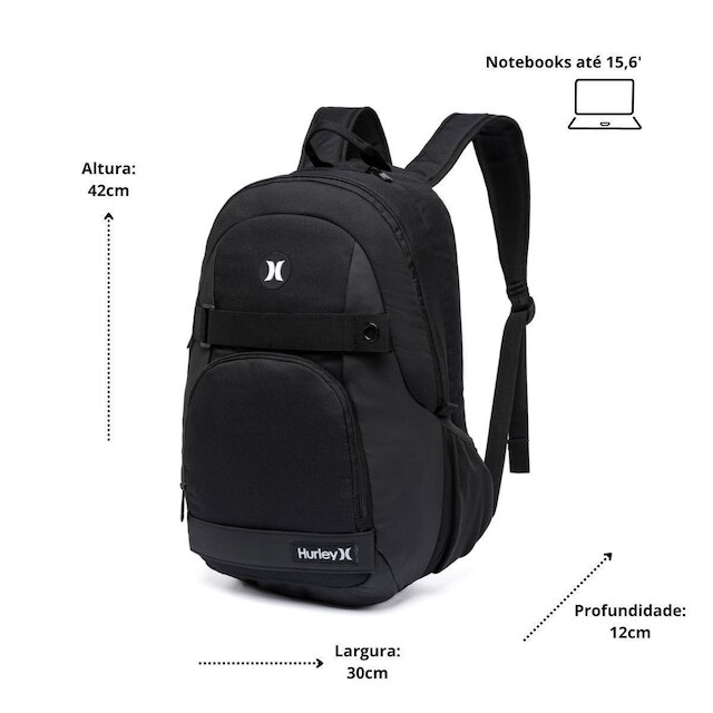 Mochila Hurley Resistente Grande Masculina 22 Litros