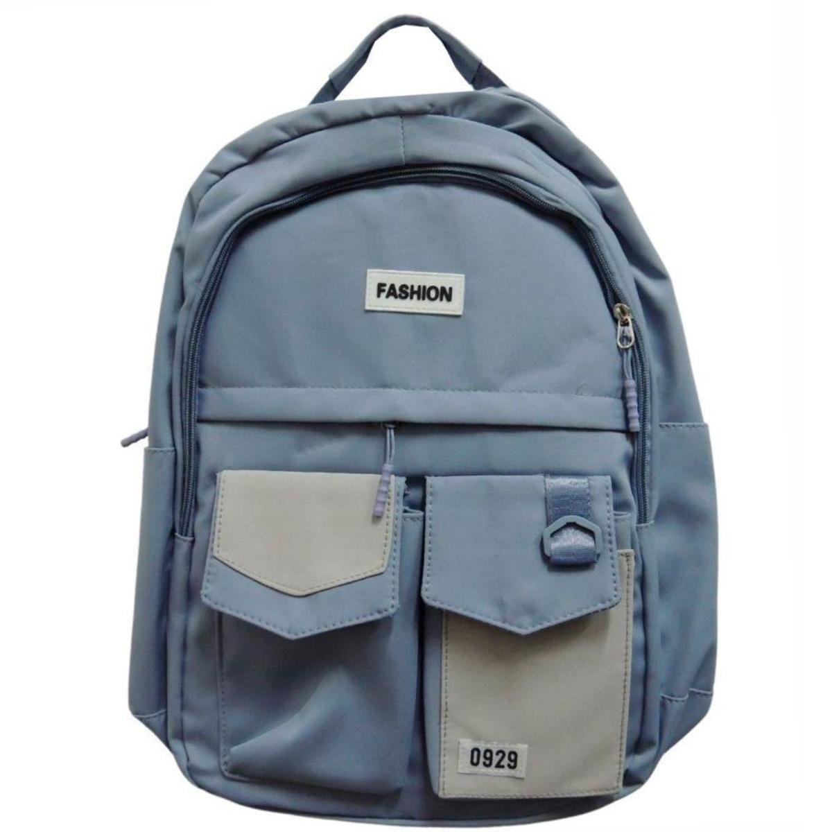 Mochila Impermeável 4 Bolsos Para Notebook Viagem Escola - Azul Menor preço em Mochila Impermeável 4 Bolsos Para Notebook Viagem Escola - Azul